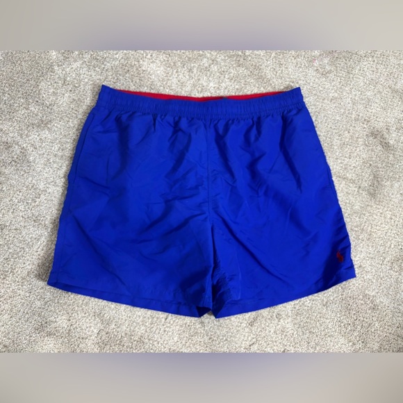 POLO RALPH LAUREN Blue/Red Swimming Trunks Shorts Size XXL - Picture 1 of 7